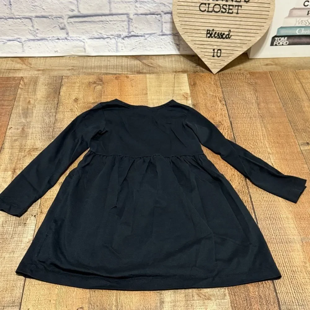 Hanna Andersson Girls Appy Dress Black With Ballet Dancers Size 120 6/7